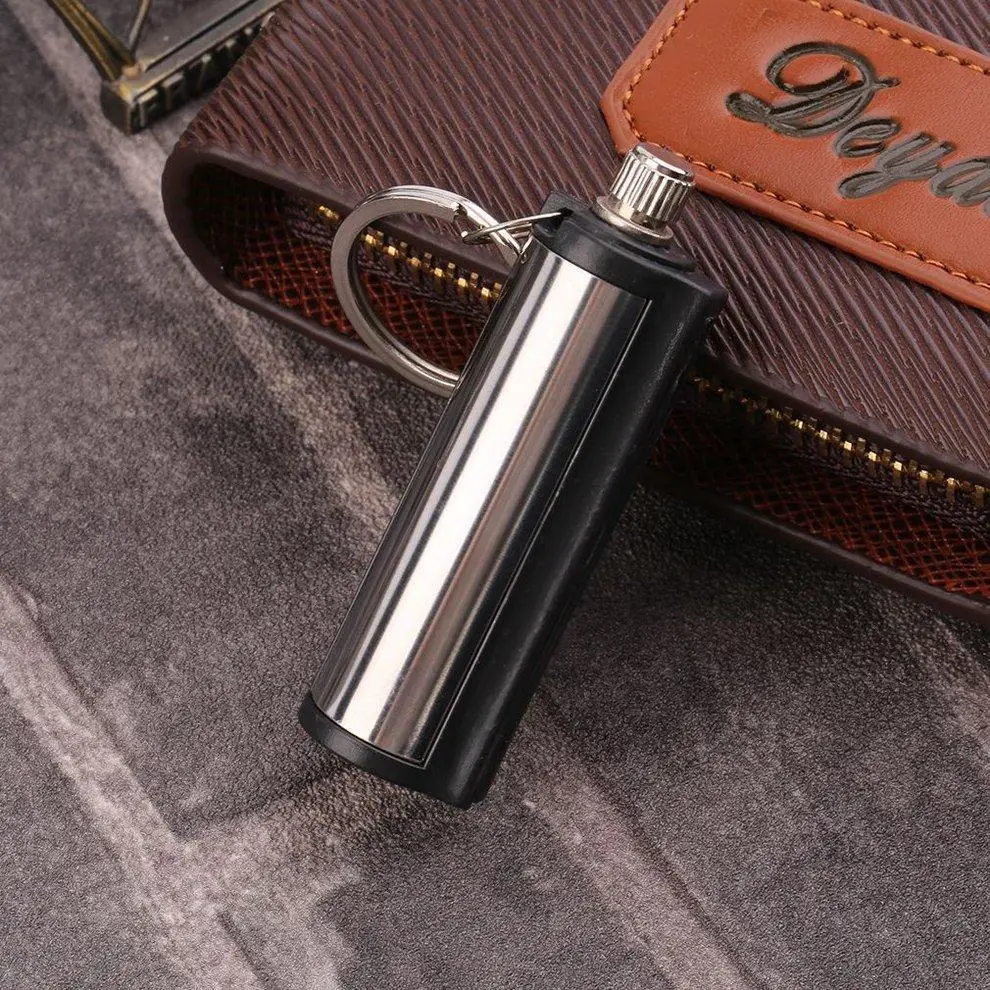 wholesale lighter bulk bottle opener cigarette durable waterproof keychain lighter matches emergency keychain flint fire starter
