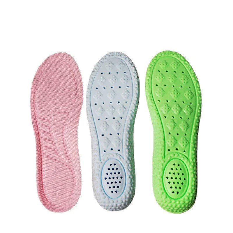 4D Sports Insole Thickened Feeling Female Sweat-Absorbent Breathable Long Standing Not Tired Sports Shoes Basketball Shoes