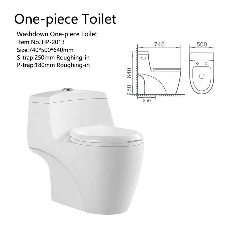 bathroom ceramic one piece toilet wc