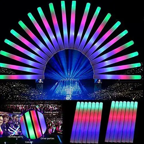 Promotional Factory Price Flashing Multi Color Led Light Foam Glow Sticks Concert Party Supplies