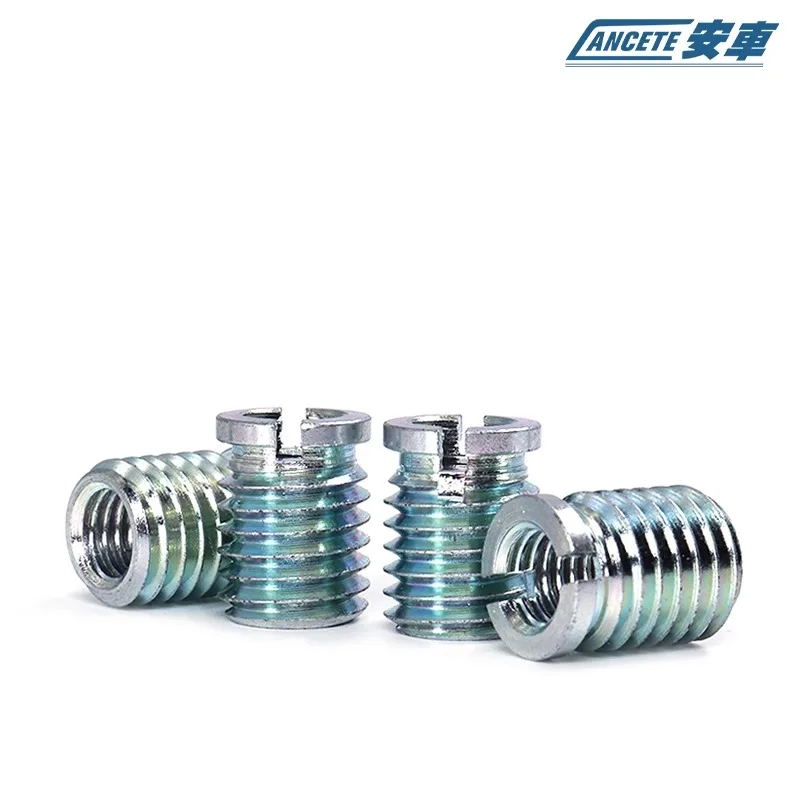 Flanged High Strength Carbon Steel Galvanized Insert Nut Stainless Steel SS304 Slotted Self-tapping Threaded Inserts