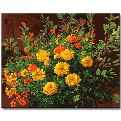 Home Decor Wall Art DIY Oil Painting On Canvas Europe Flowers Painting By Numbers Still Life