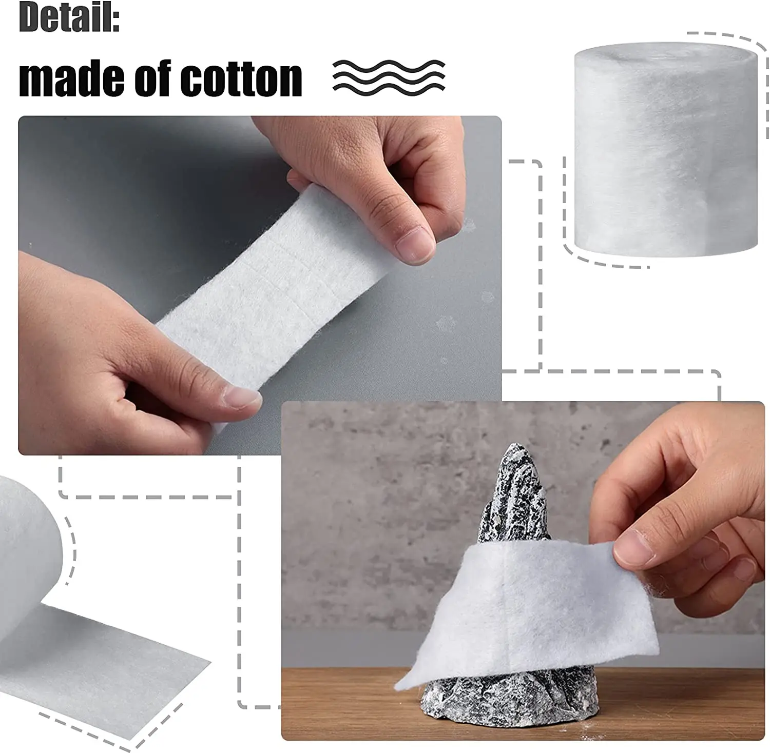 12 Rolls Cast Padding Undercast Padding Roll Wraps Cast Padding Use with Soft Plaster Cloth Gauze Bandage (2 Inch)