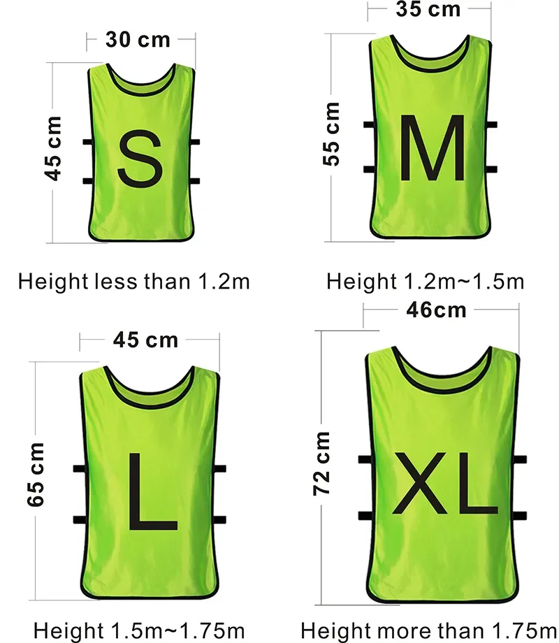 Custom polyester soccer team training numbered bibs practice sports vest with logo printed