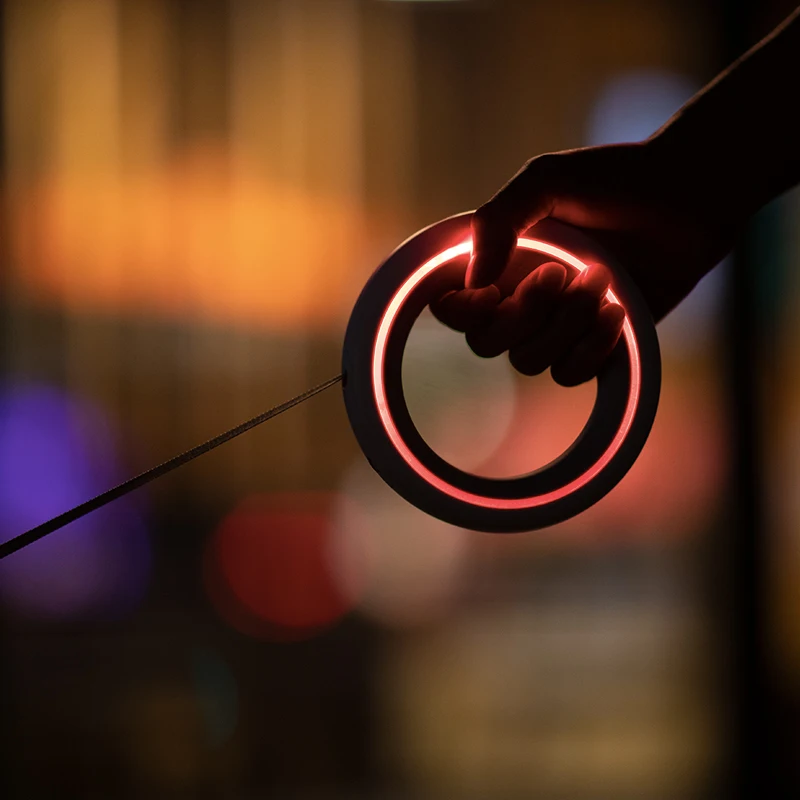 Upgraded Hands Free Leash Rope Smart Dog Leash Anti-shock Walking LED Light Retractable UFO Pet Leash