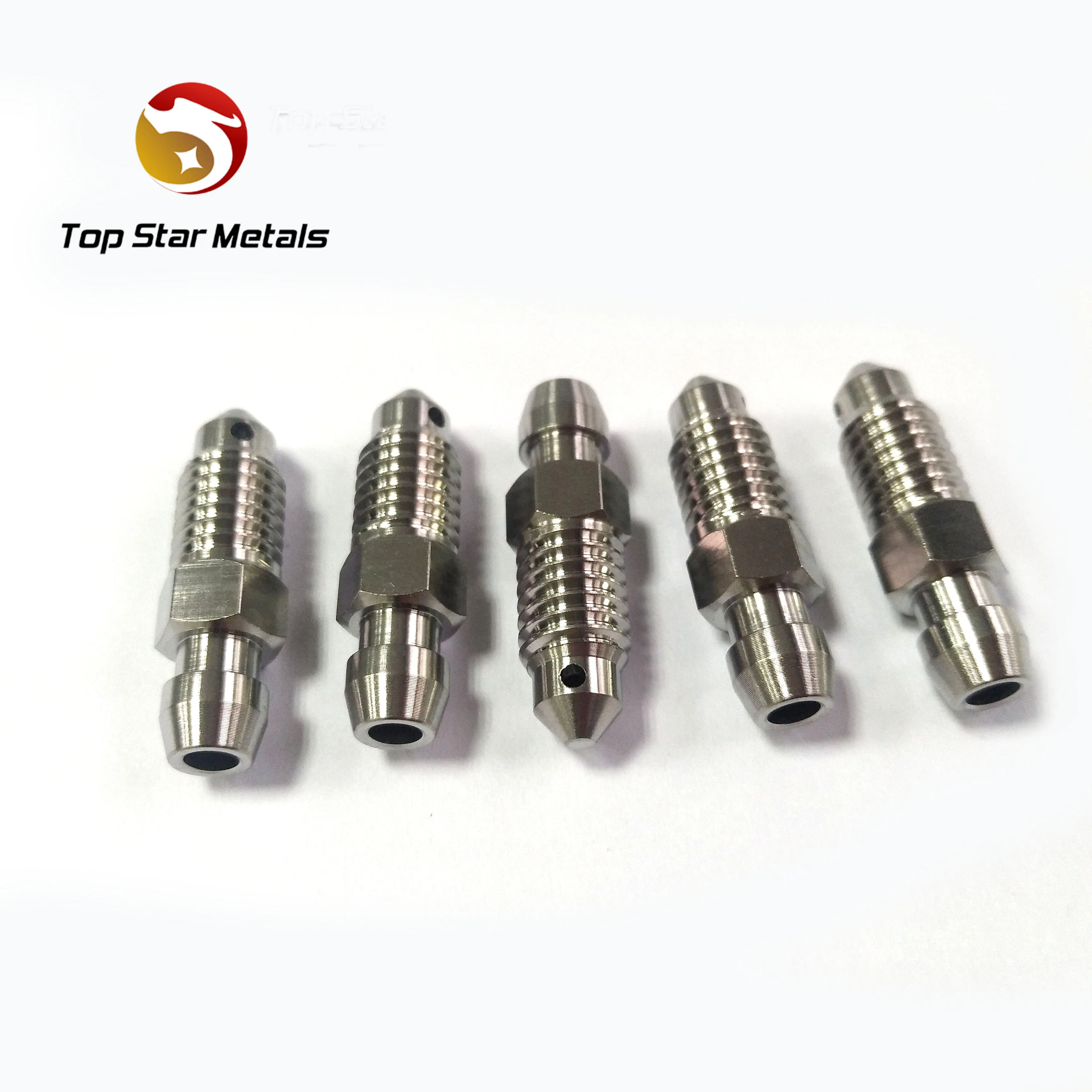 TOPSTAR Titanium Bolts M8 1.25mm Pitch Motorcycle Brake Caliper Bleed Nipple Screws