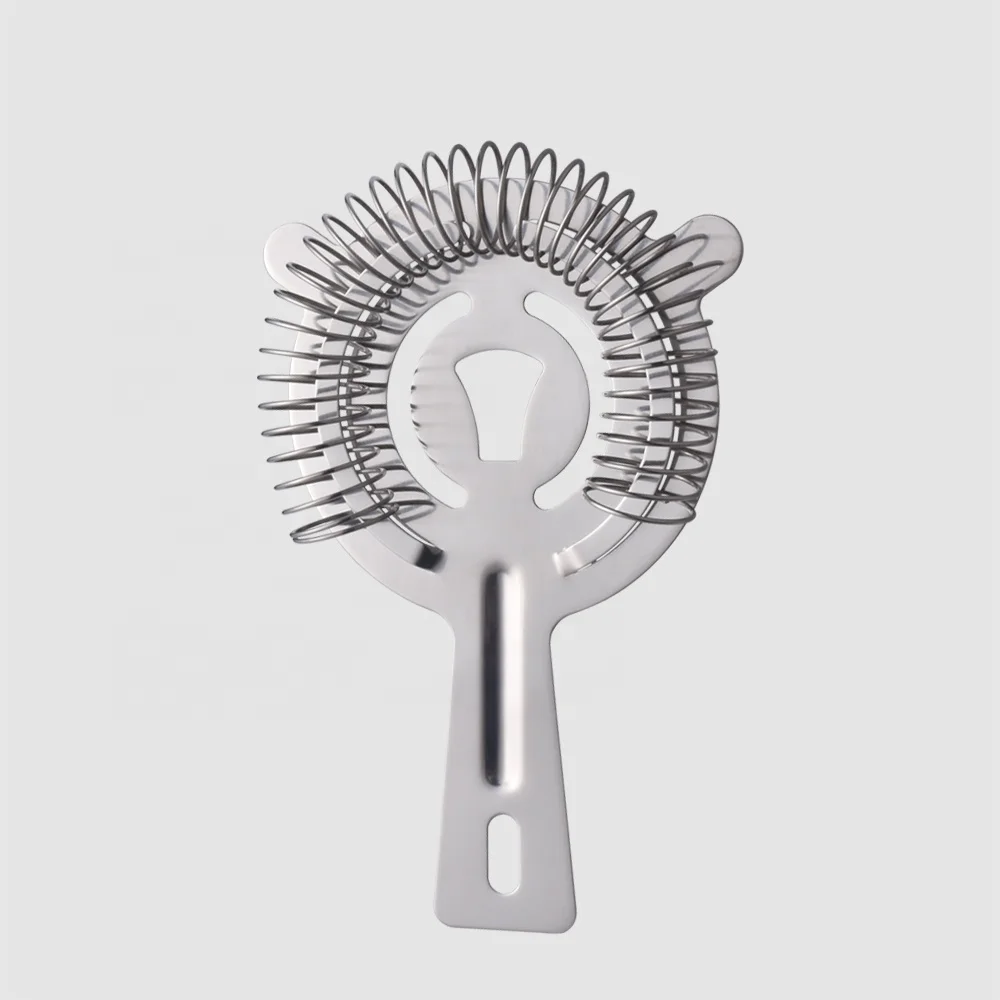Factory Direct bartender stainless steel mixing ice bar tool cocktail strainer