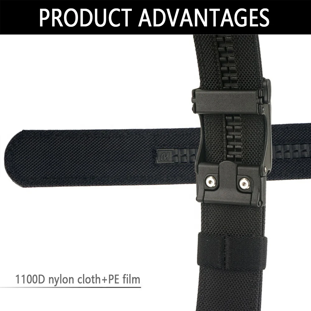 Custom No Holes Hunting Hiking Outdoor Tactical Belt Automatic Alloy Buckle New Design KORE Tactical Belts Nylon Strap Wholesale