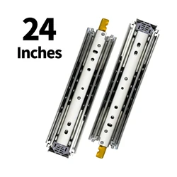 GUANZHIYU 32 INCH 3-Sections Silent Drawer Slides Side Mount Ball Bearing Sliding Drawer Slides