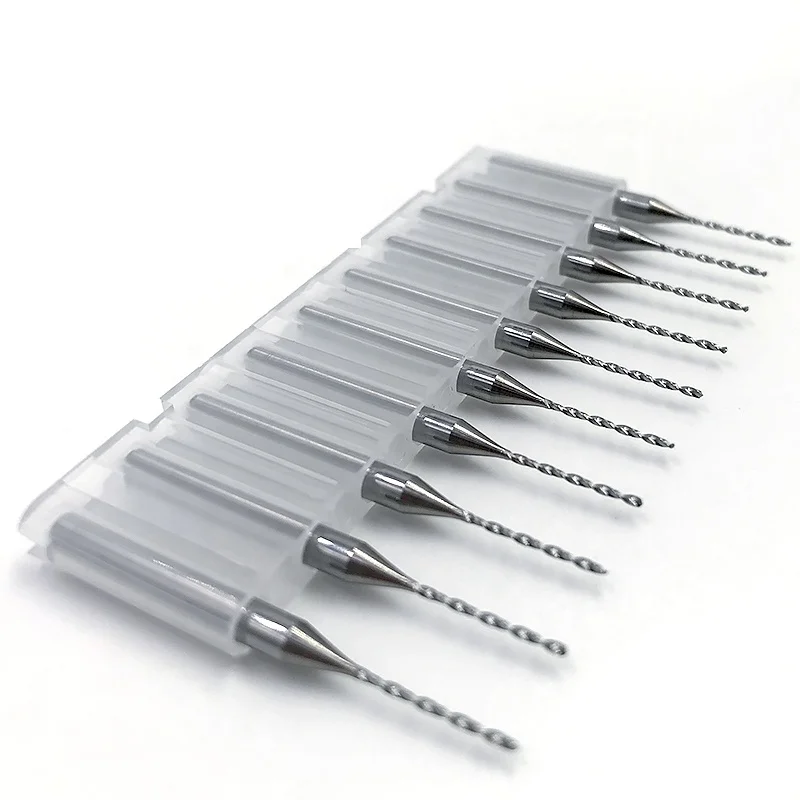 The drill bit for micro cemented carbide CNC machine tool is suitable for package board, vehicle board and HDI processing drill