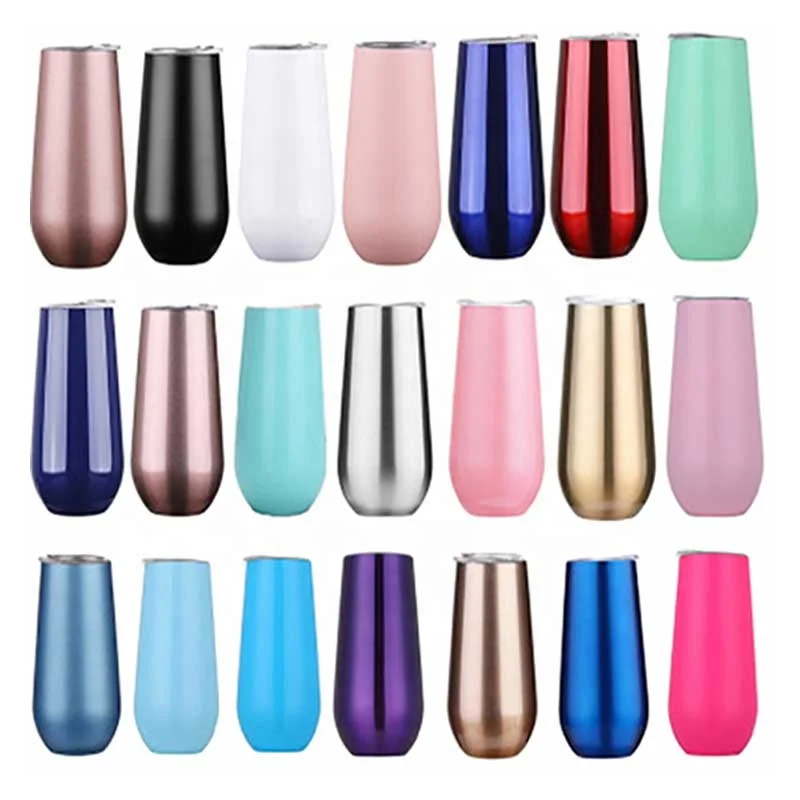 New product ideas 2024 Custom Logo Double Wall Tumbler Stainless Steel 6oz champagne flute tumbler cup