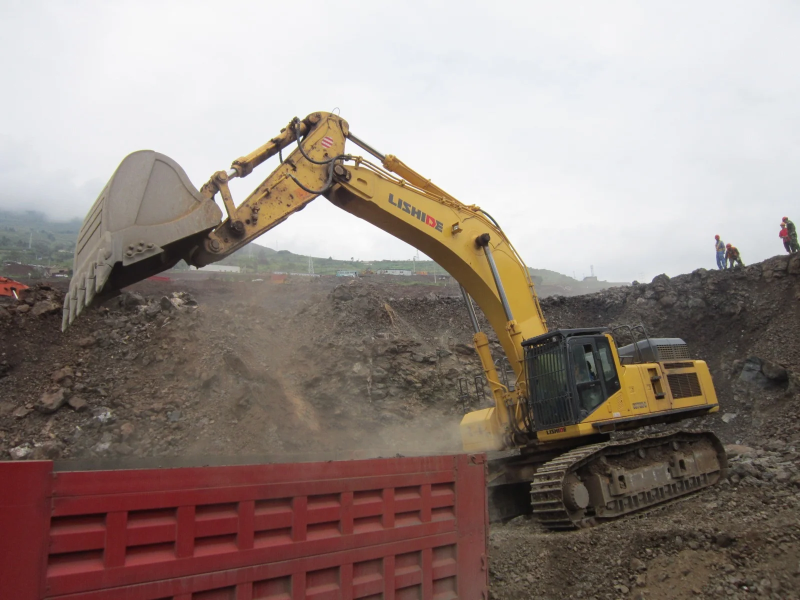 80ton excavator China mine machinery Big excavator SC8050 336kw Bucket digging force 300KN hydraulic excavator