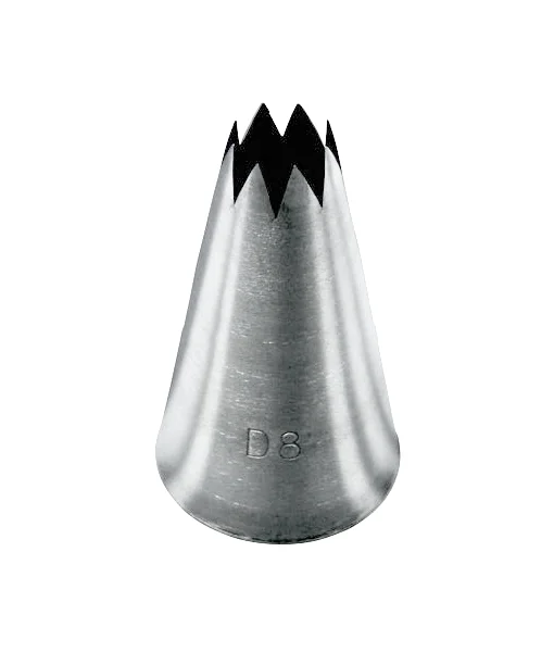 Korean deep drawing technology high quality stainless steel A8# large pastry tips for baking