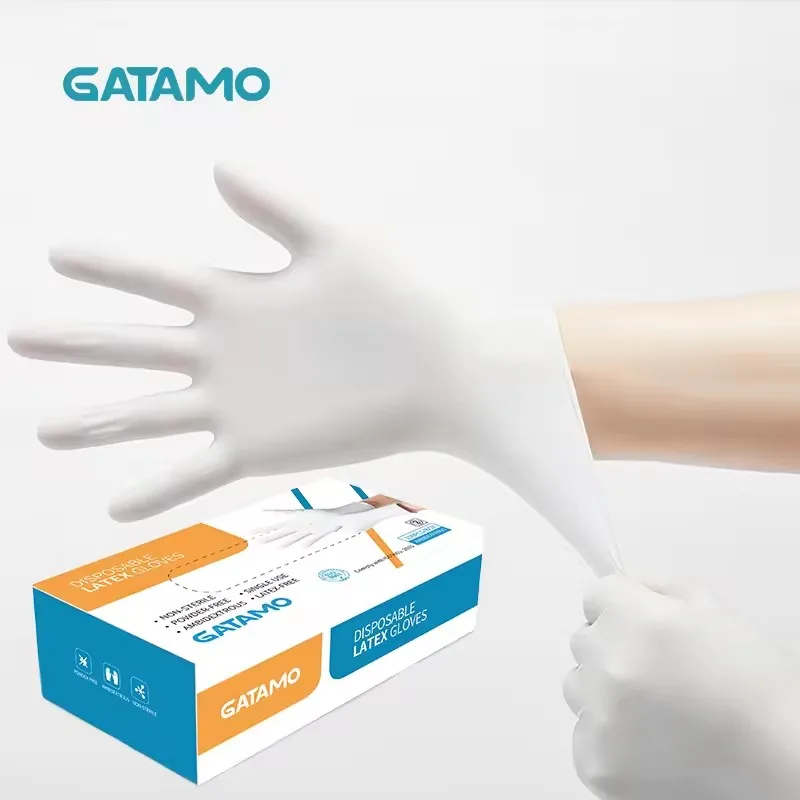 SL008 Disposable box medical latex supplies guantes de latex medico cajas 100 pcs  nitrilo vinil libre sin polvo Latex gloves