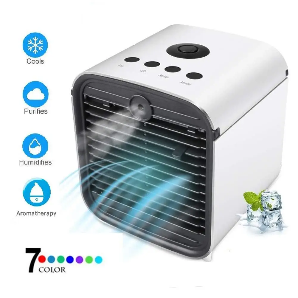 Evaporative Desk Fan Space Cooler USB Portable Mini Air Cooler Humidifying USB Fan with Purifier