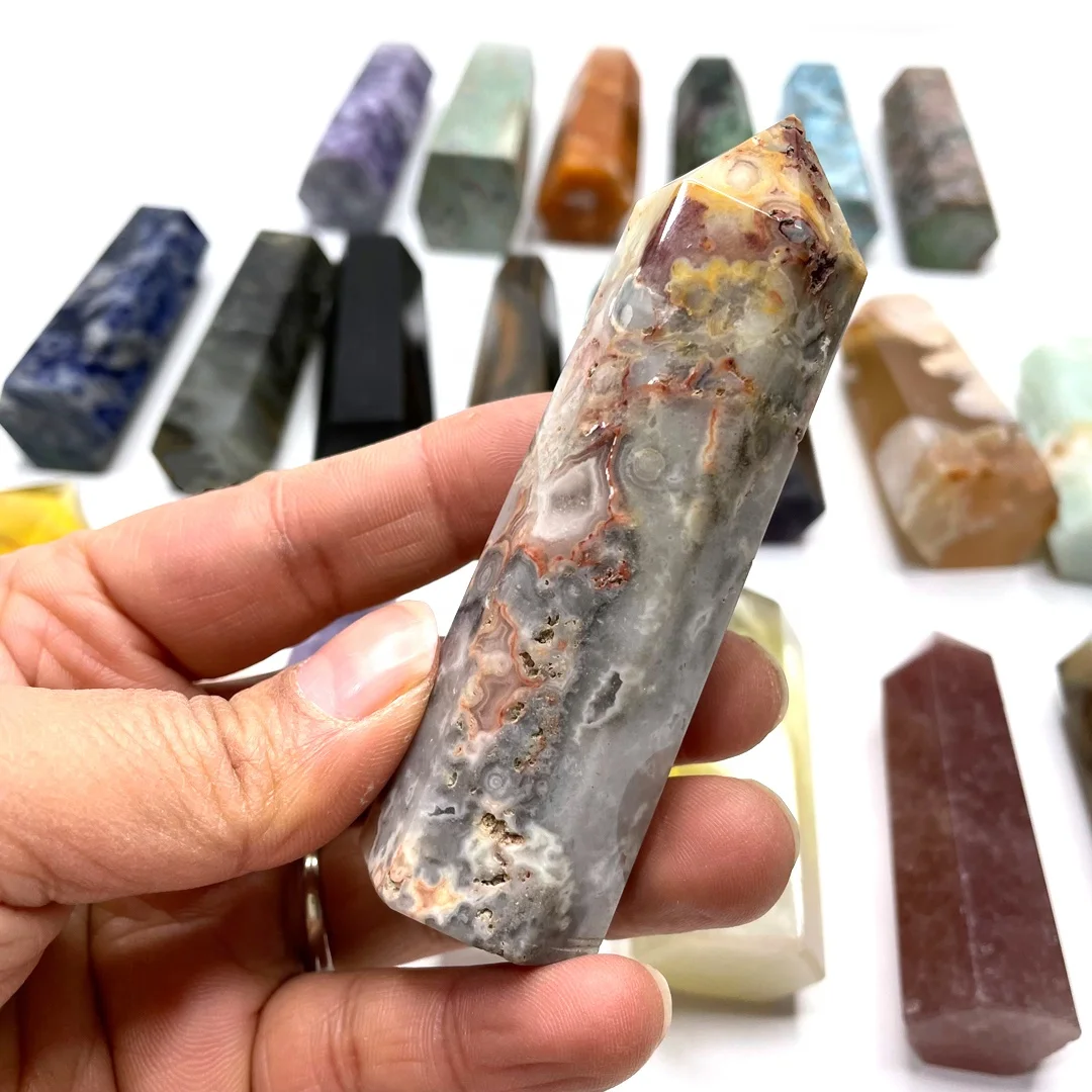 Wholesale Meditation Natural Quartz Crystal Towers Fluorite Obsidian Clear Quartz Crystal Single Points