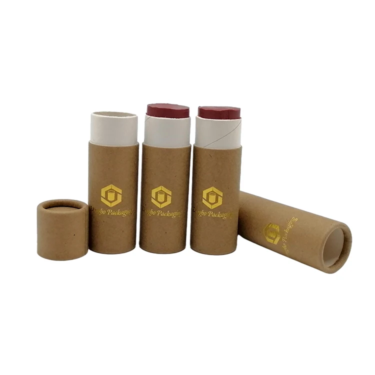 Biodegradable Lip Balm Push Up Tubes Deodorant Containers For Lipstick
