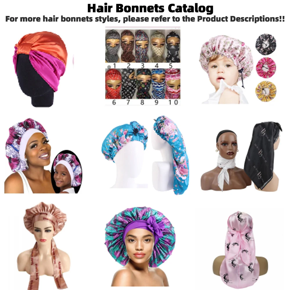 Мягкие шелковые атласные шляпки для сна с логотипом на заказ Детские Атласные регулируемые эластичные повязки голову HB002