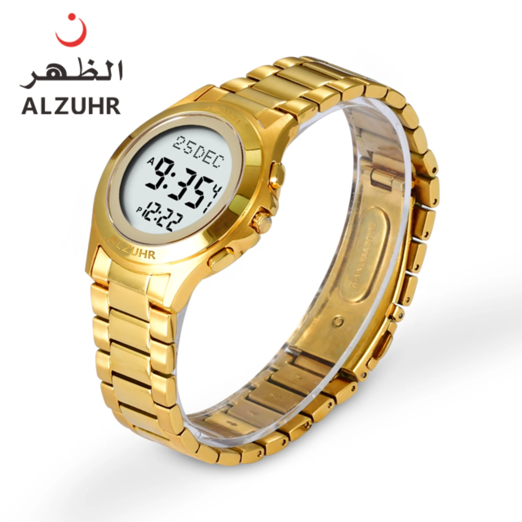 Factory price al fajr prayer watches dual time azan new design waterproof azan lovers watch for men ALZUHR505