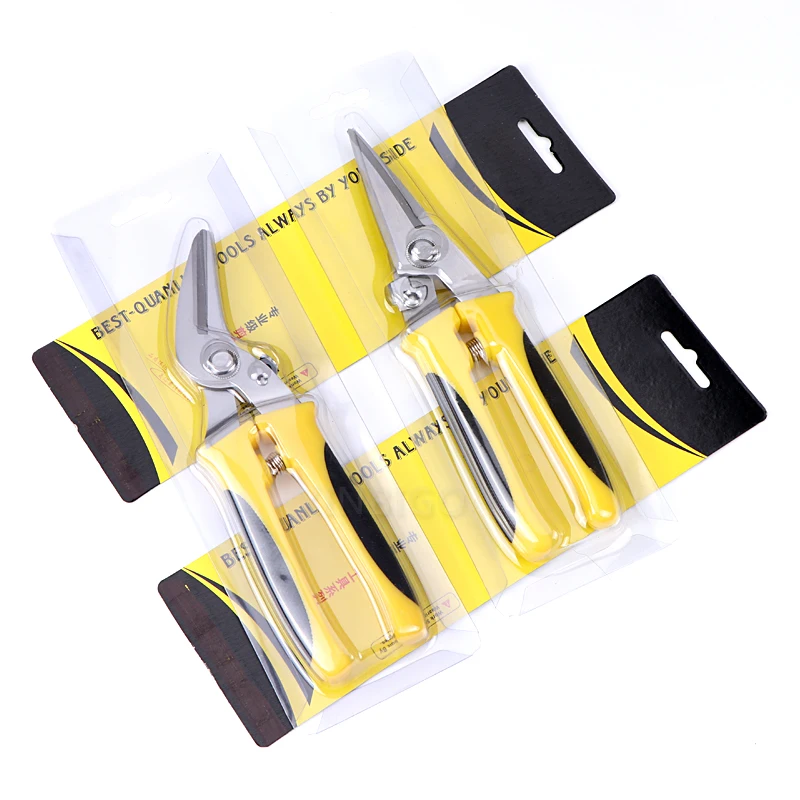 Factory direct sale wholesale TPR rubber handle cable wire cutter electrician scissors multifunction powerful tin snips