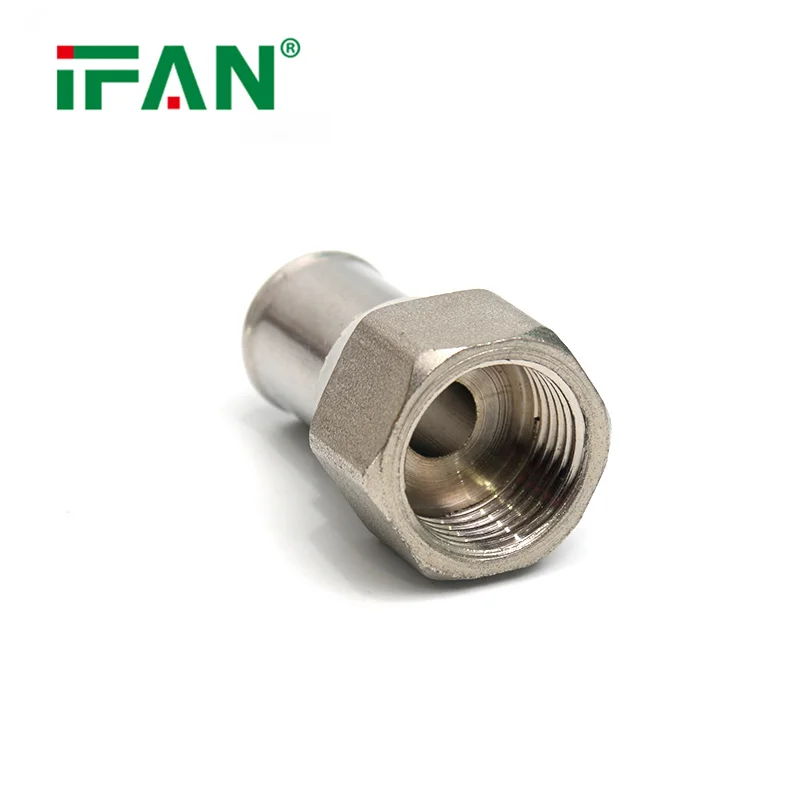 IFAN DIN 16892 Commercial Price PEX Fittings Brass PEX Press Fitting Customized Female Socket Brass Press Fittings