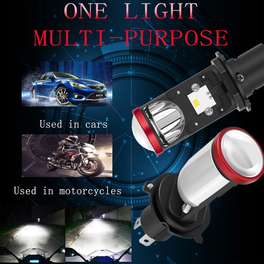 Wholesale Auto Lighting System Canbus H1 H3 H7 H11 Motorcycle Led Head Light H4 Car Headlight Waterproof Yellow White