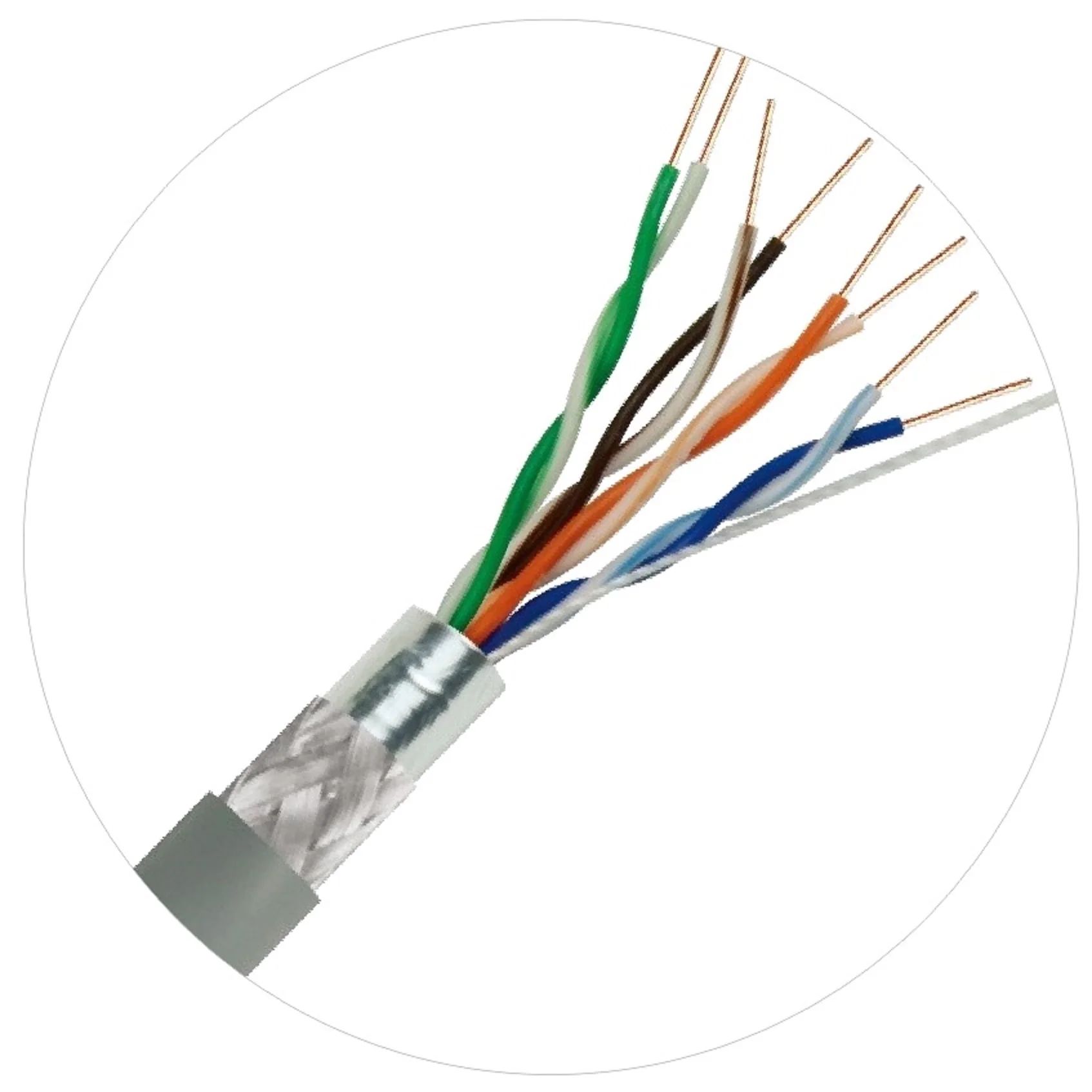 Недорогой 0,45 мм UTP SFTP Cat5E Ethernet-кабель 24awg 4 пары PVC PE Lan-кабель