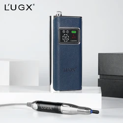 lugx OEM/ODM 2022 new model Microfiber Leather Rechargeable Portable 35000 rpm coreless Nail Drill