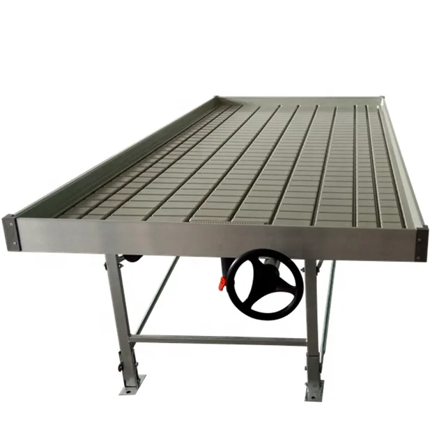4x8 rolling flood table hydroponic flood table growing trays