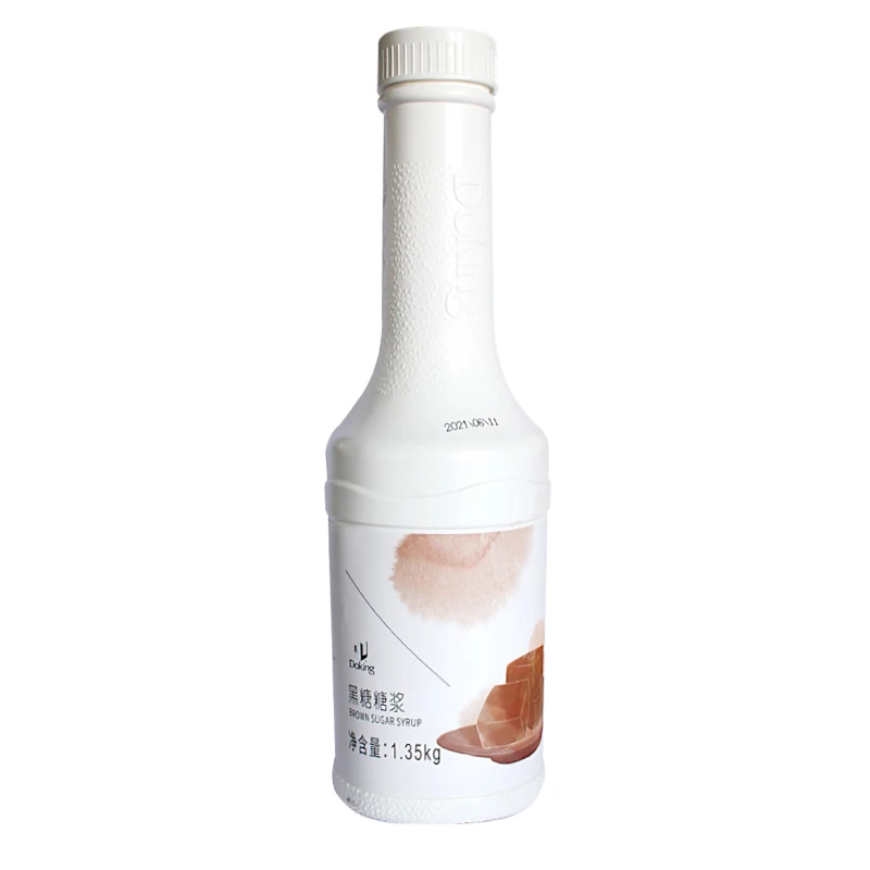 Doking HACCP ISO HALAL certificates hot selling Brown Sugar Syrup thicker black sugar syrup for Bubble tea Boba milk tea