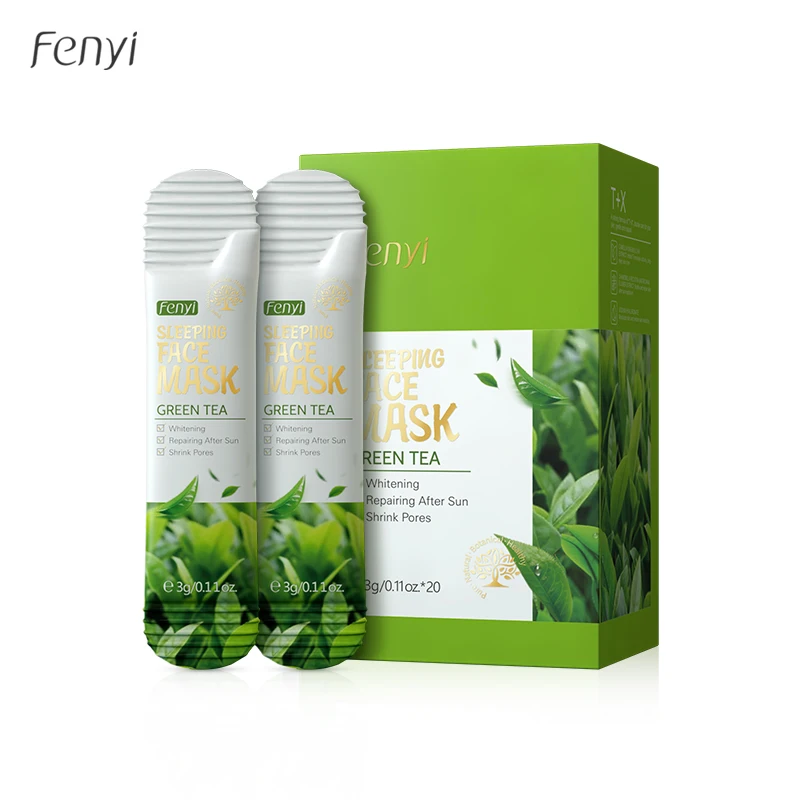 Soothe Skin Rejuvenation 3g*20pcs Fenyi Green tea gel Repairing moisturizing hydrating Sleeping Night Cream