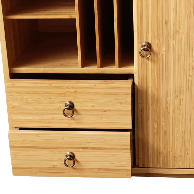 2021 Living room simple and creative natural wood tea cabinet Chinese style Tea side cabinet