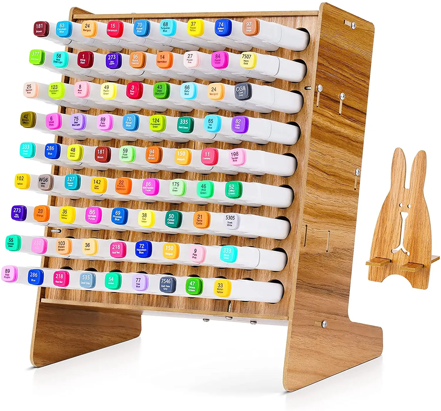 Wooden Marker Holder, Multi-holes Art Supply Organizer,  Marker Organize Assemble Easily Pen Storae Organizer for Office