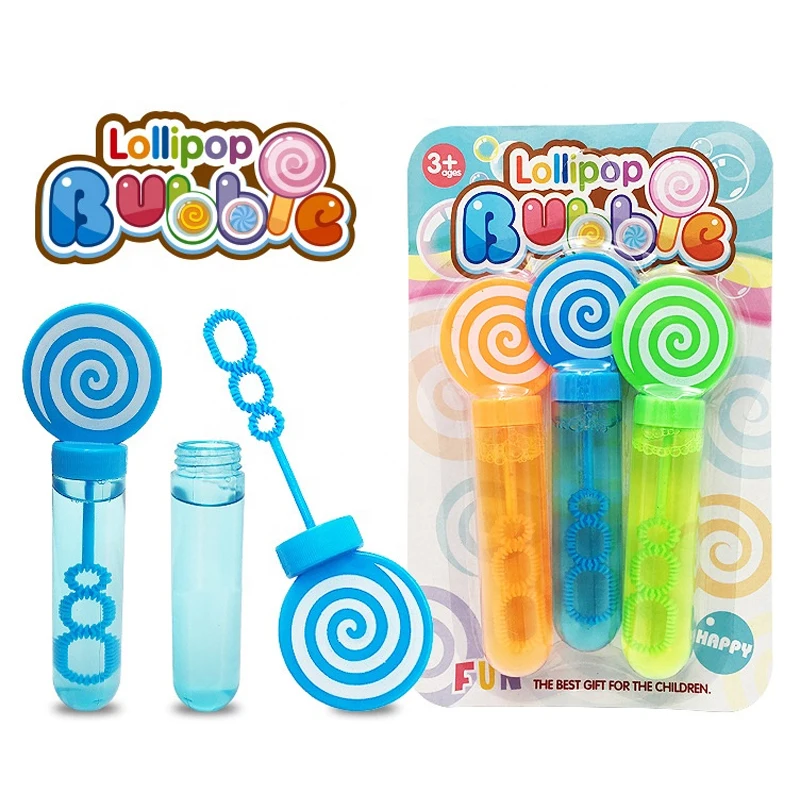 Children  bubble fantasy lollipop toy Plastic orange bubble wand Toys Bubble sticks for kids