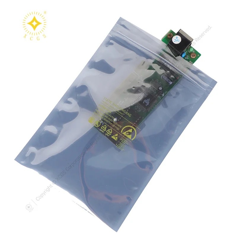 Custom Size Resealable Antistatic Ziplock ESD Shielding Bags Protective Antistatic Bag for Sore HDD SSD Device