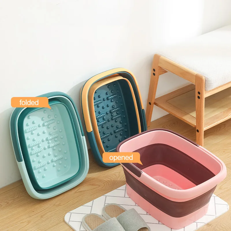 Large Foot Soaking Bath Basin Tub FootBath Spa Wash Bucket at Home Massage Collapsible Foot Wash Basin Foot