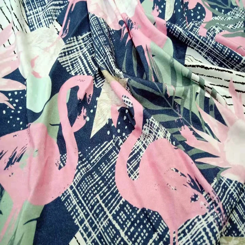 
Custom Printed 95 Modal 5 Lycra Jersey Knit Fabric For Clothing 