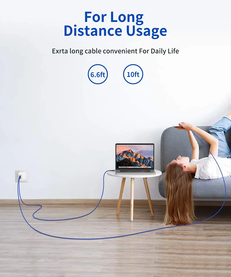 USB C to USB C Cable 100W Type C Fast Charging Charger Compatible with MacBook Pro, iPad Mini 6, iPad , Galaxy S22 21