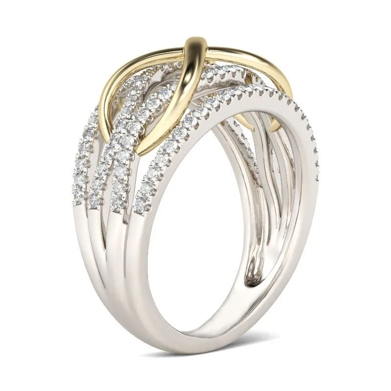 Lateefah OEM Dropshipping Discount Jewelry Rings Woman Plated Silver Infinitiy Gold Ring