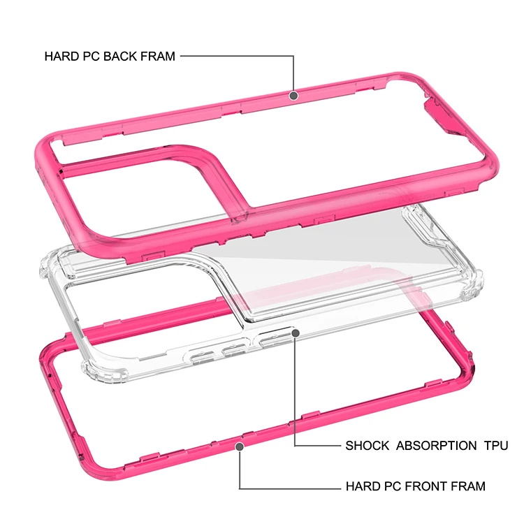 Clear Transparent Heavy Duty Phone Case For Redmi 13C  Note 11s 12 Pro 12s 4G colorful Combo Shockproof Back Cover