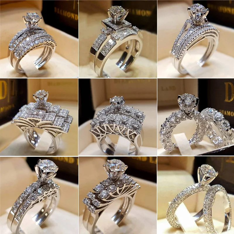 Rings Sbager Color Diamond Band Ring Clashandbagsing Ring Jewelry Zinc Alloy for Tote Luxury Pave Cubic Zircon Engagement CN;GUA