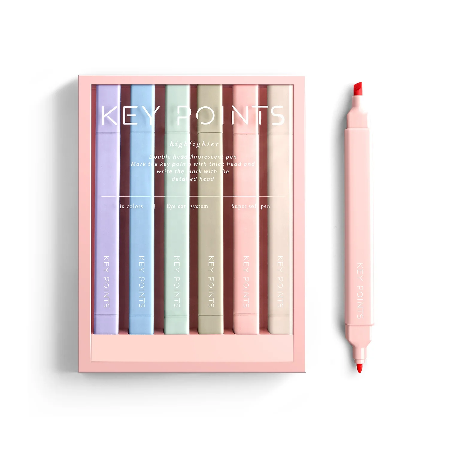 Best Selling School Supplies 6 Count Assorted Colors High Lighters Colored Highlighters Markers