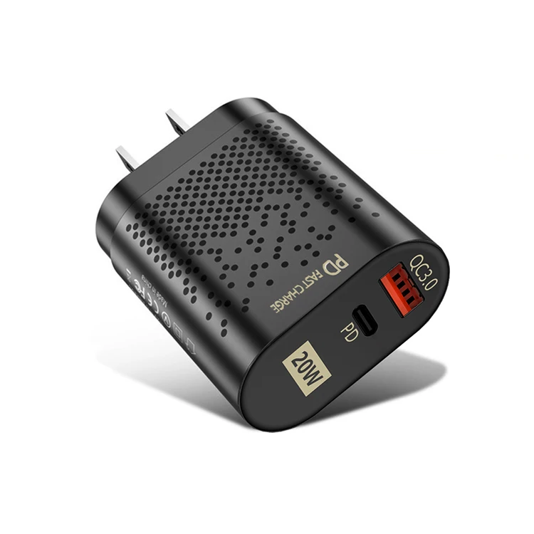 20W USB C Charger PD +QC3.0 EU US UK Plug Fast Charger Power Adapter for IPhone 12