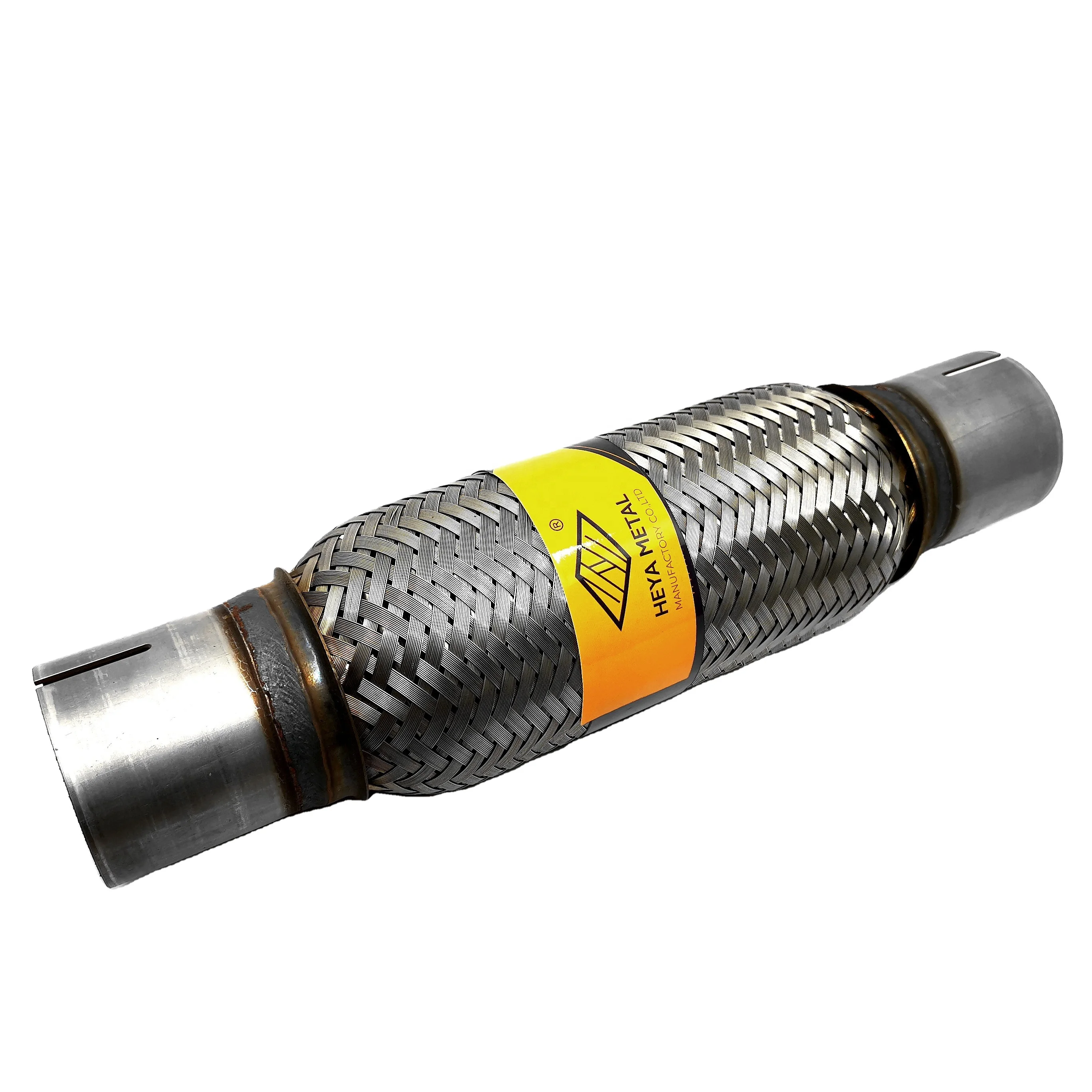 ss 304 car Exhaust downpipe system flexible pipe wholesale 50*150*250 flex exhaust parts with nipples