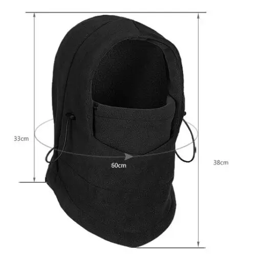 Thermal Fleece Balaclava Ski Running Cycling Neck Face Mask Cover Hood Hat Cap