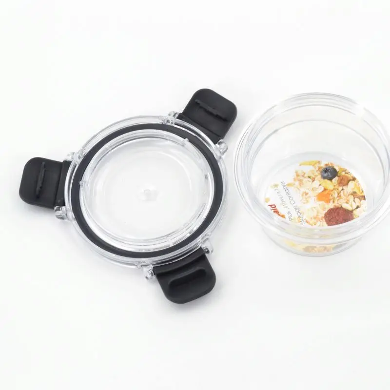 
Hot sale 2 sections air tight vacuum hand pump plastic storage containers latching lids food container black hd 