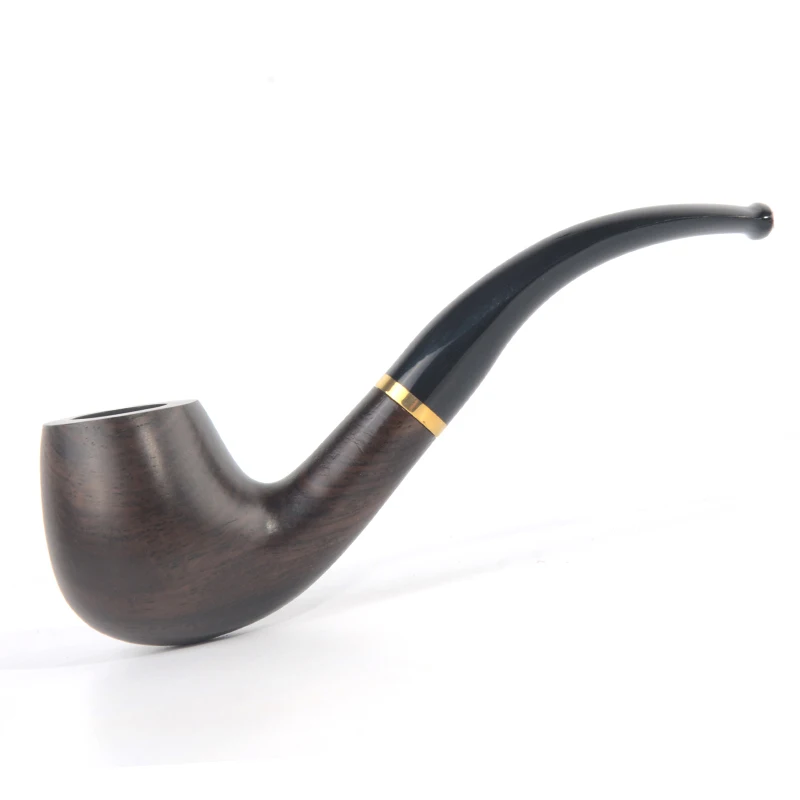 Tobacco Smoking Ebony Wood Smooth Finished 9mm Filter Olive Series Pipe Shape #ALW Special Offer Free Shipping