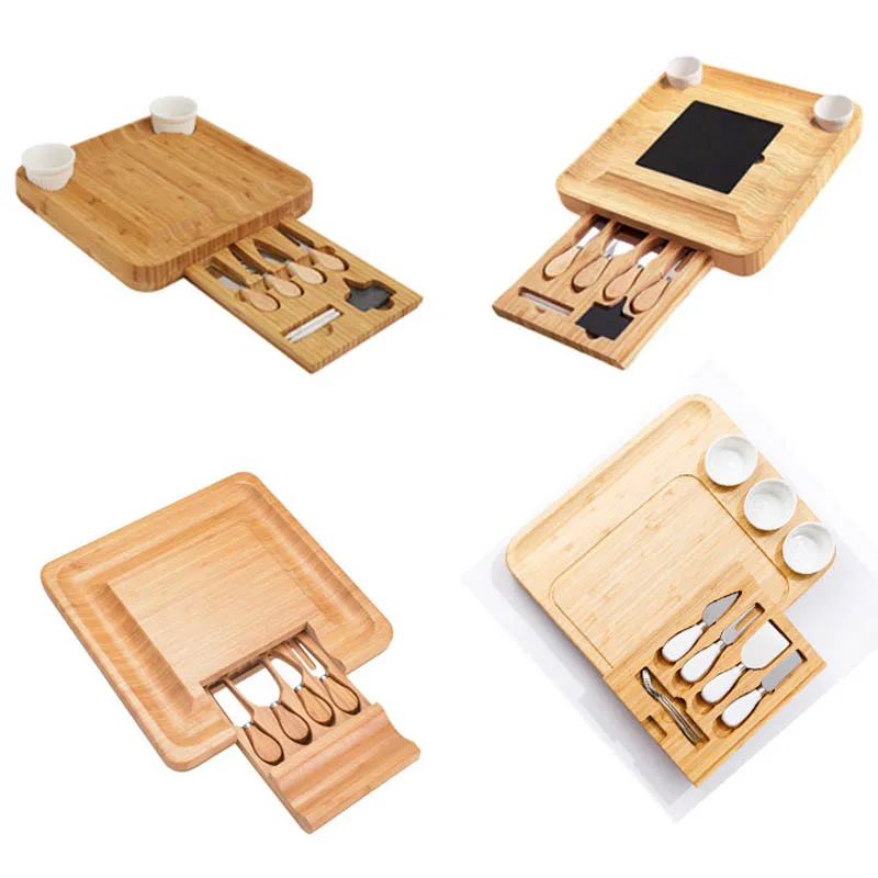 Cutting Board Square Durable Cheese Board Wood Charcuterie Board Set