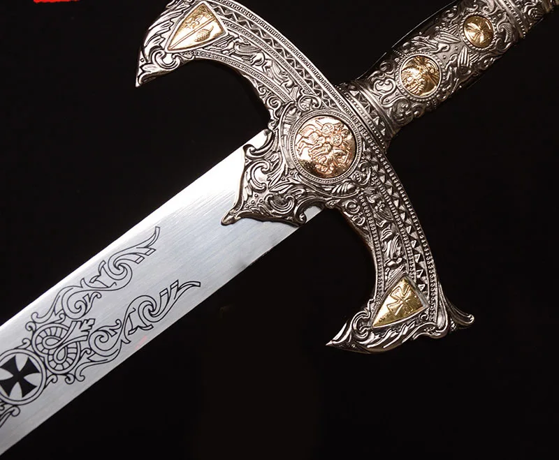 Рыцари Templar металлические мечи из настоящей стали
