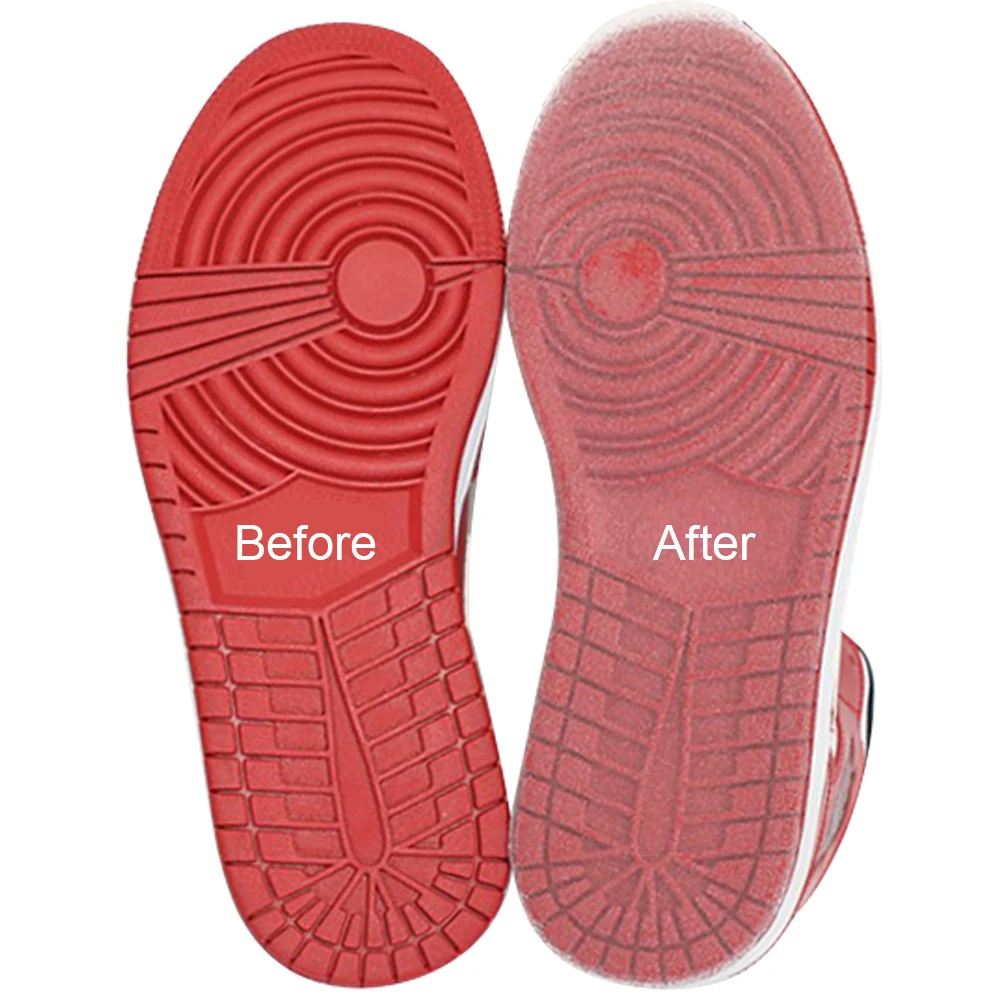 2PCS Self Adhesive Anti-Slip Crystal Clear Shoe Sole  Protector  for sneaker high heel  red bottom shoes boots